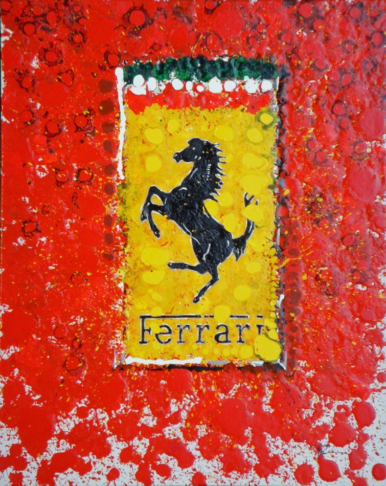 Rosso Corsa 30 H x 24 W Acrylic on Canvas TimothyRaines 2010 Sold