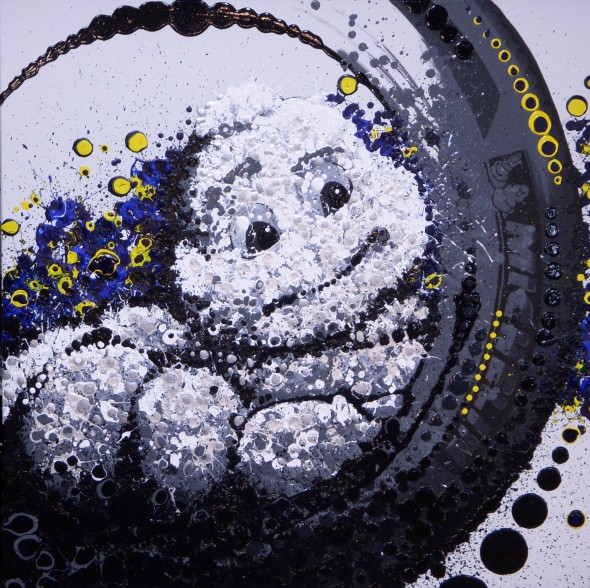 Bibendum Inspecting Tire